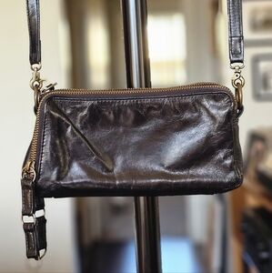 Latico Black Leather Crossbody Bag